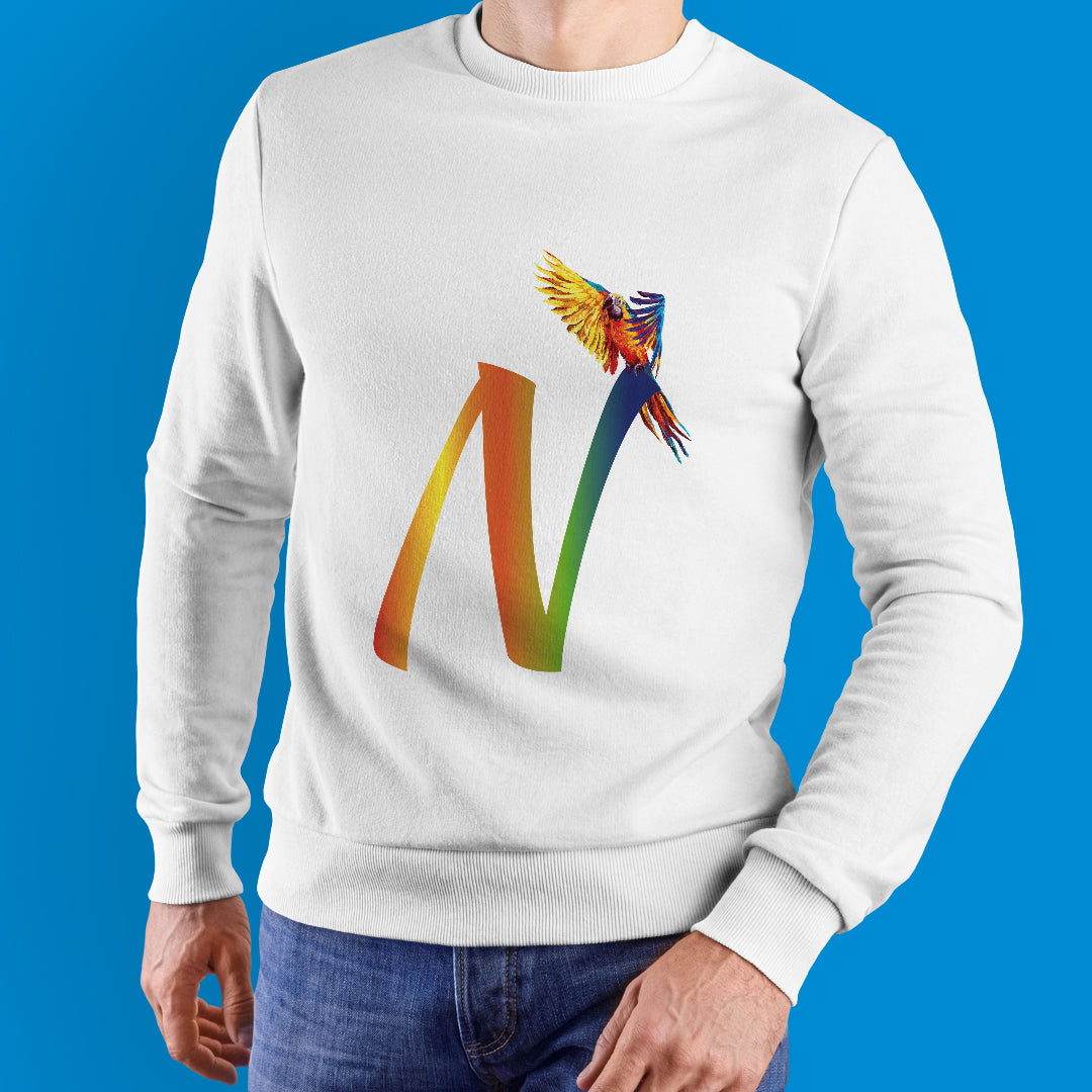 Felpa girocollo fantasia animalier "Ara"