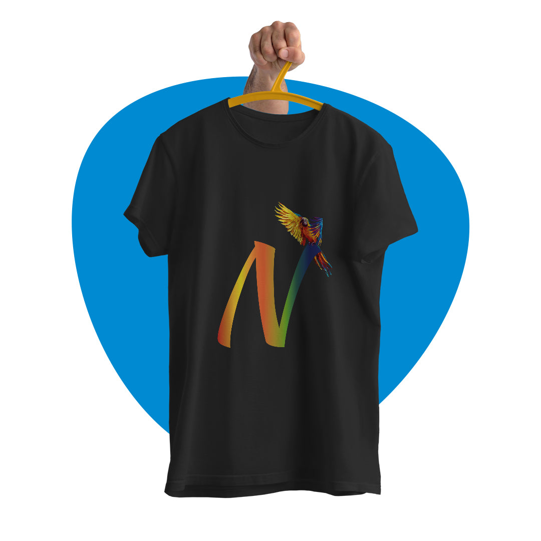 Maglia mezza manica animalier "Ara"