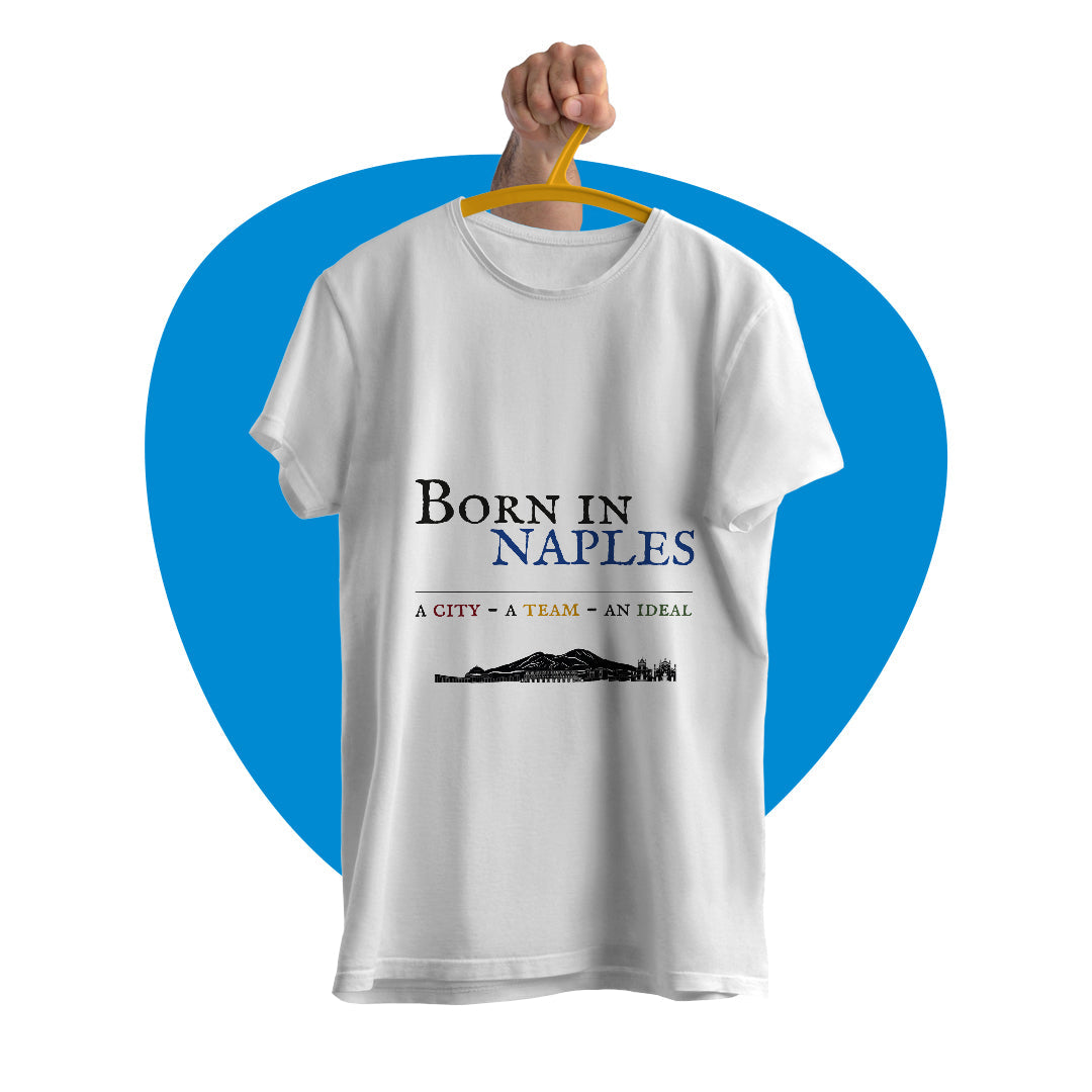 Maglia mezza manica "Born in Naples" colorata