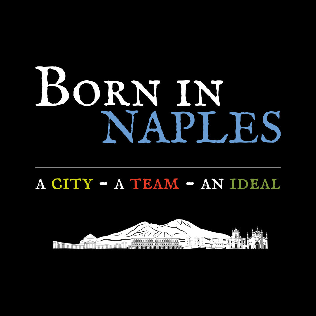 Maglia mezza manica "Born in Naples" colorata