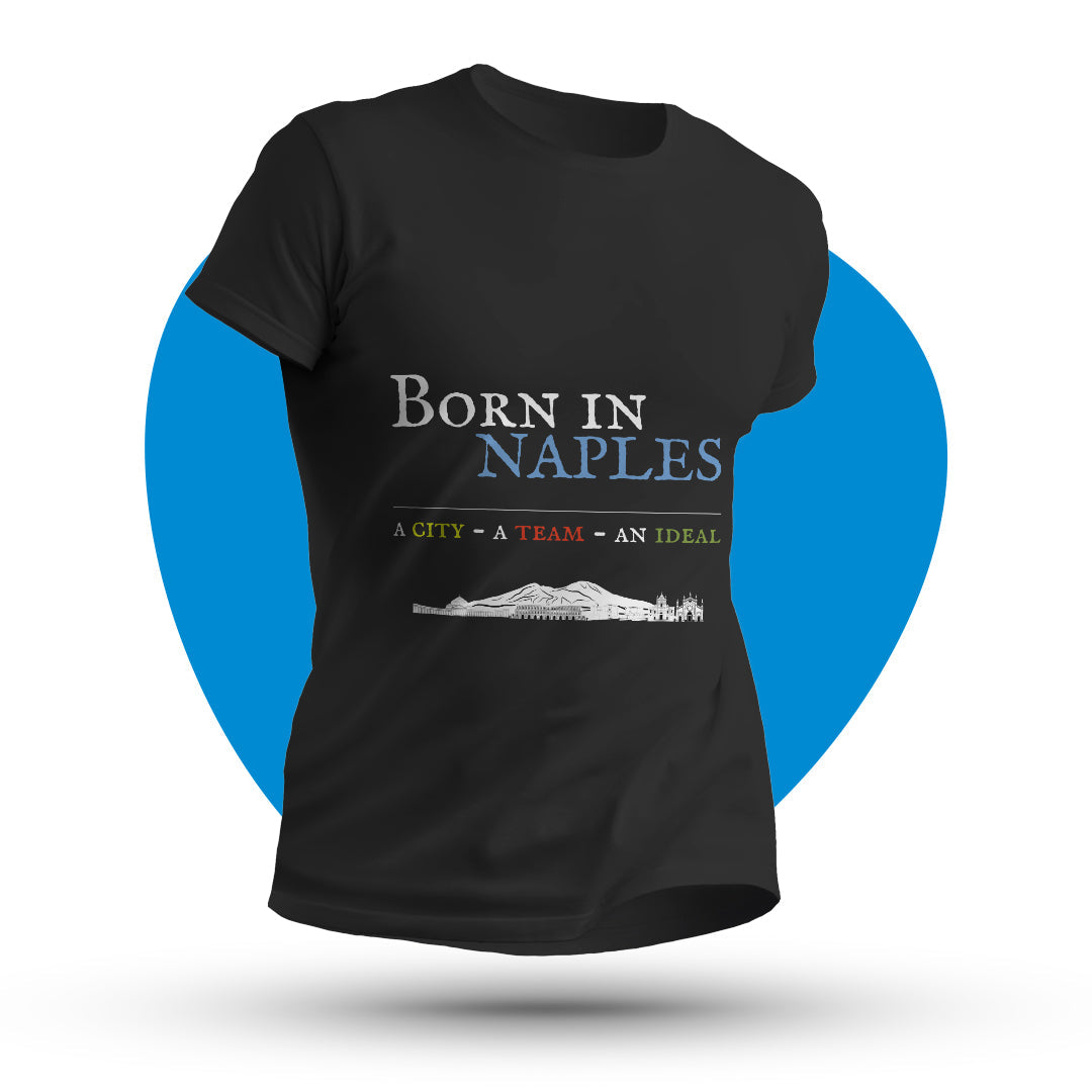 Maglia mezza manica "Born in Naples" colorata
