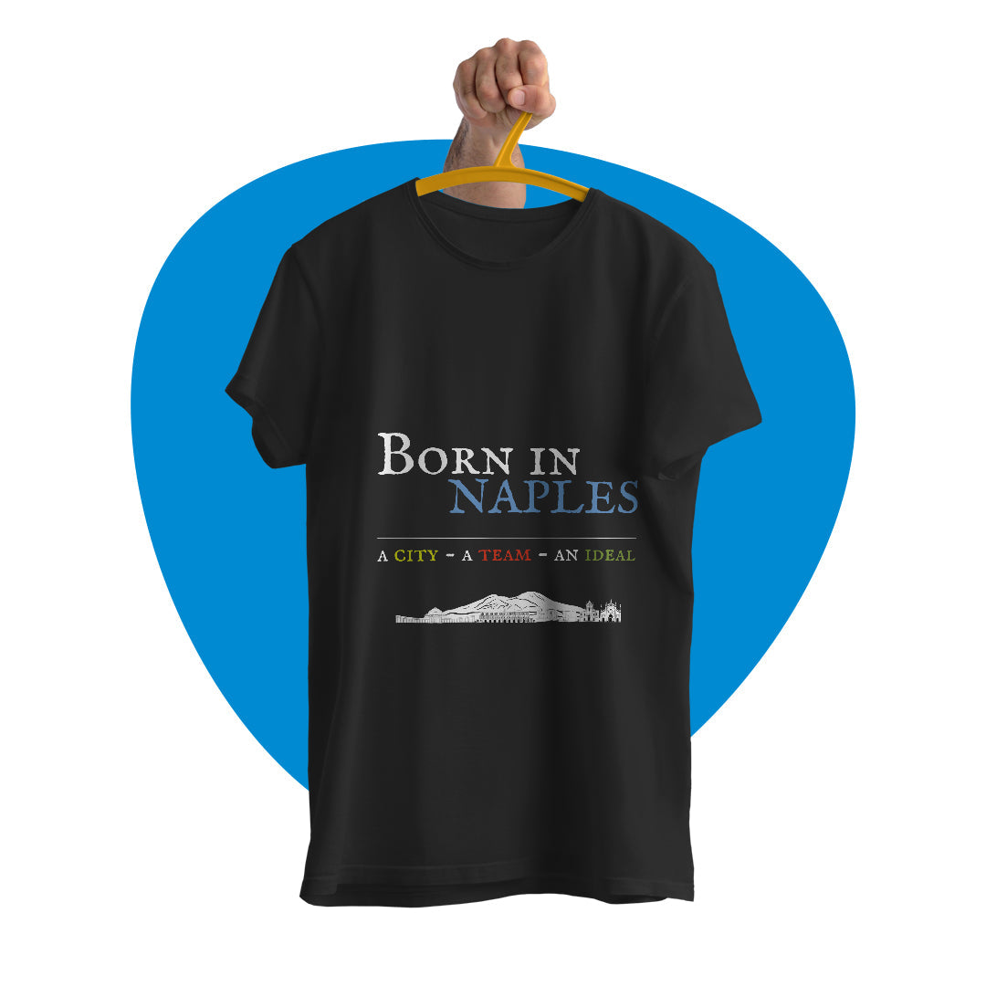 Maglia mezza manica "Born in Naples" colorata