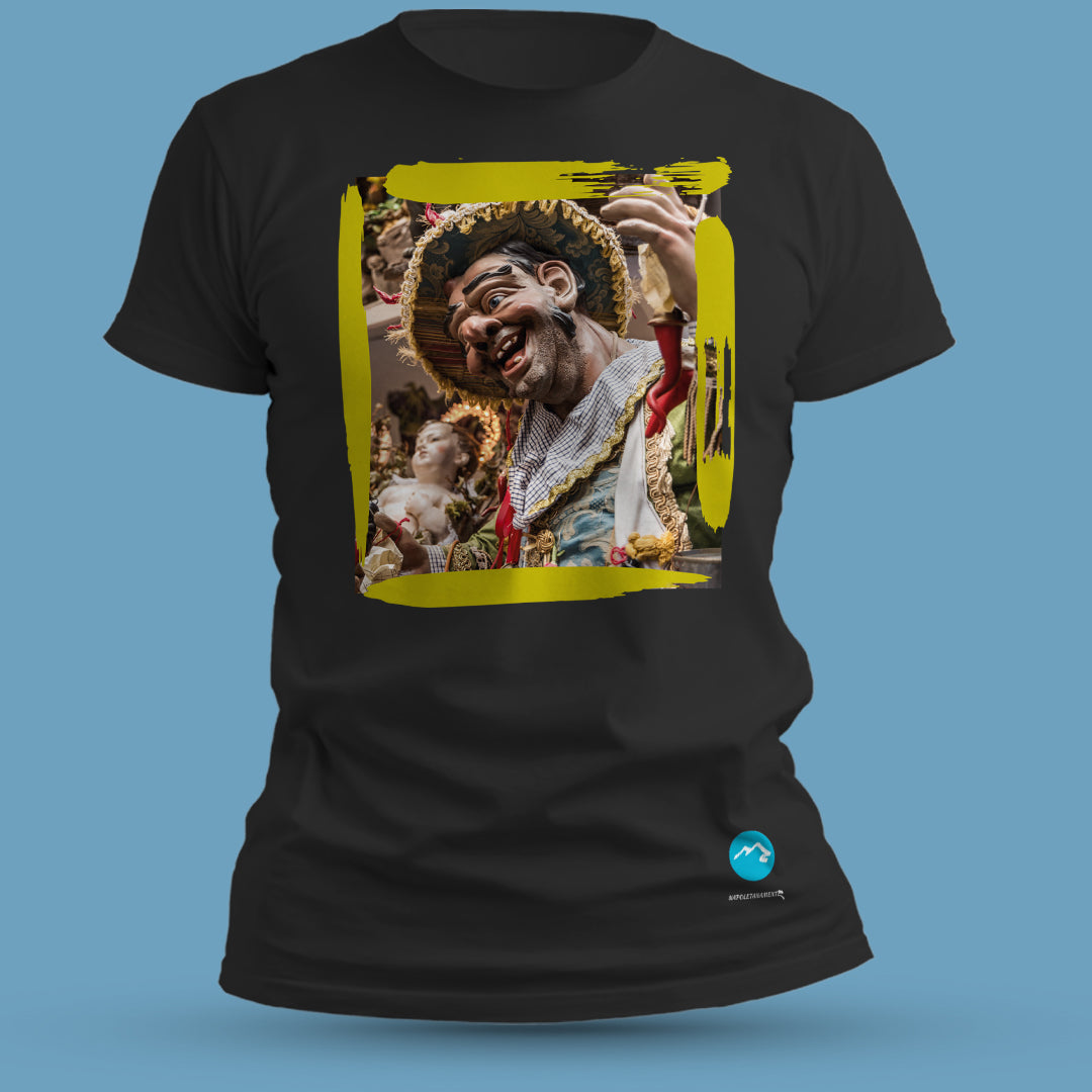 Maglia nera mezza manica "O' Pasturiell"
