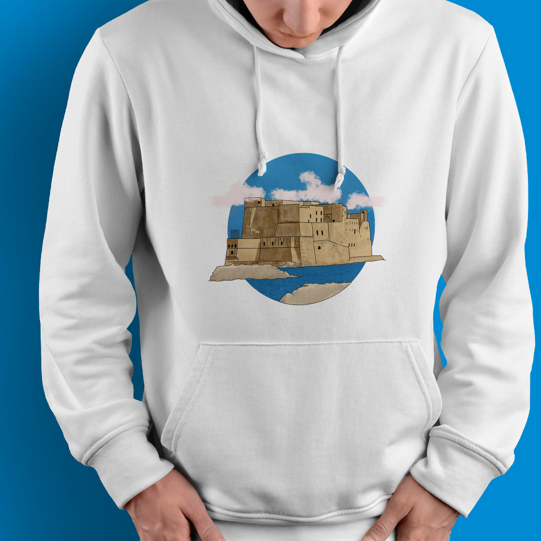 Felpa con cappuccio "Castel dell'Ovo"