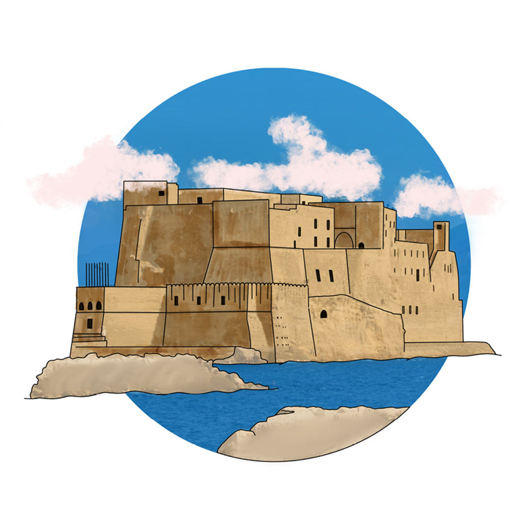 Felpa con cappuccio "Castel dell'Ovo"
