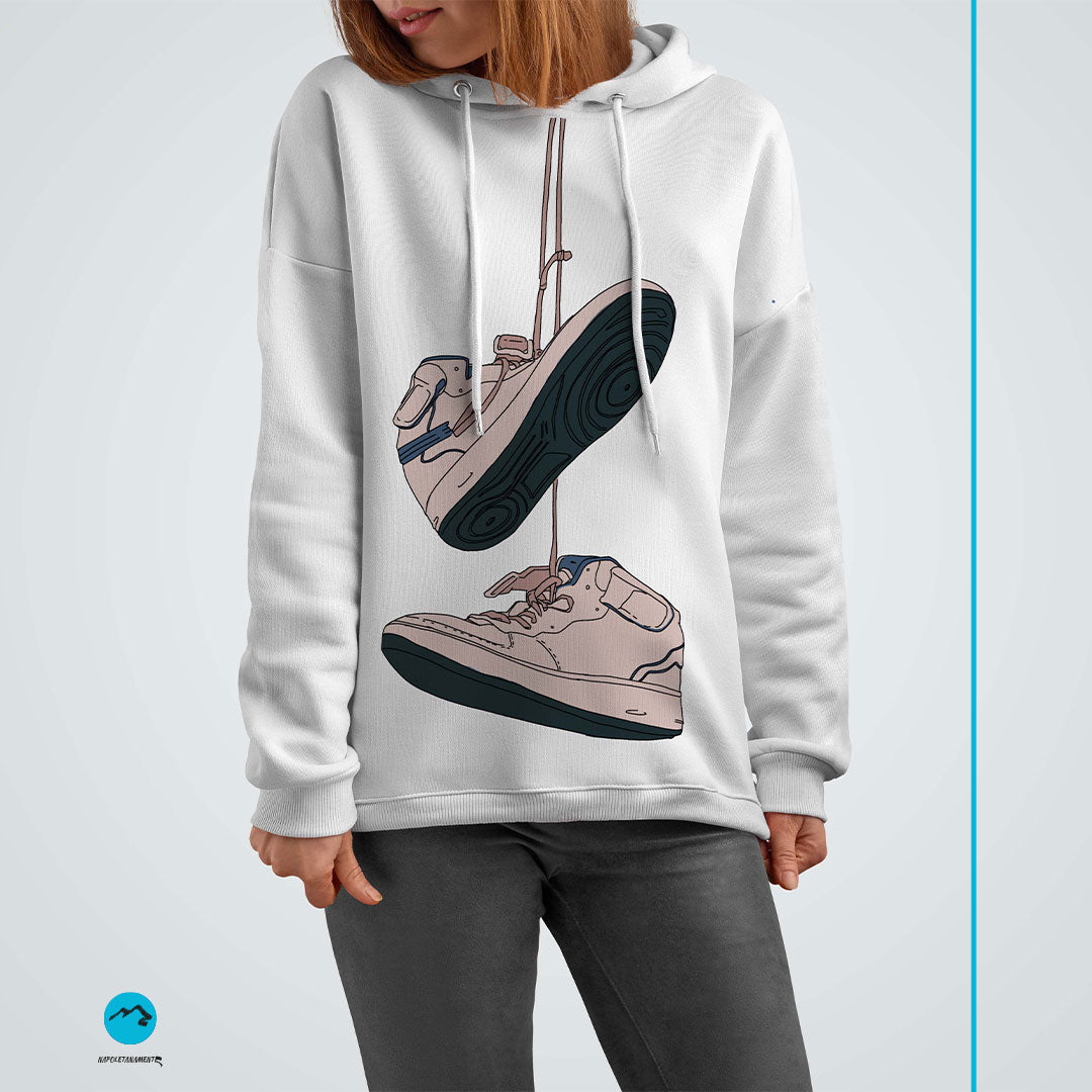 Felpa con cappuccio fitness "Shoes"