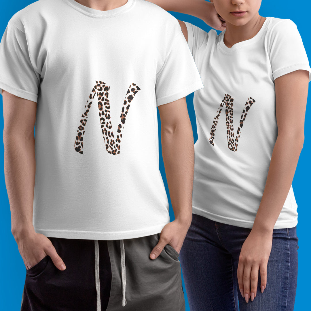 Maglia mezza manica fantasia animalier "Leopardo"