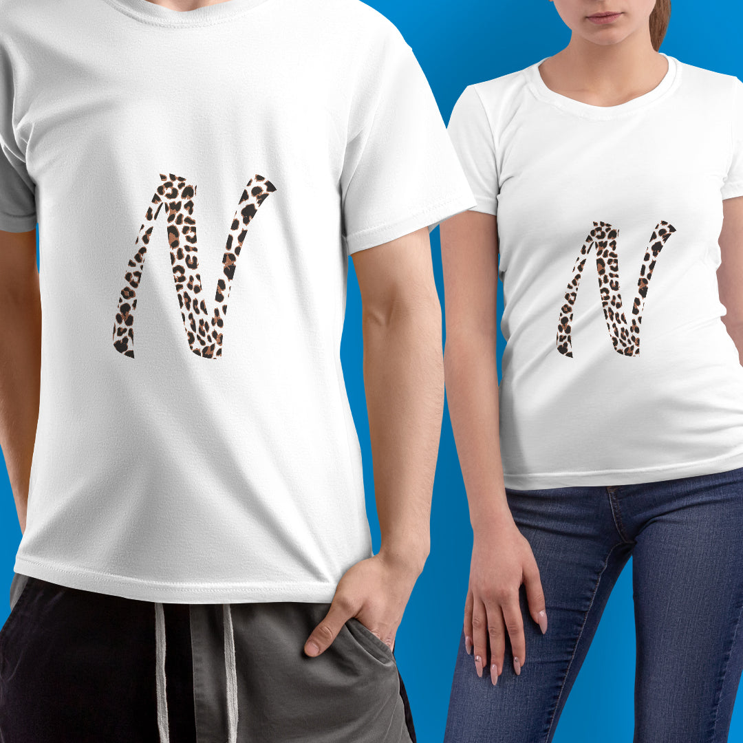 Maglia mezza manica fantasia animalier "Leopardo"