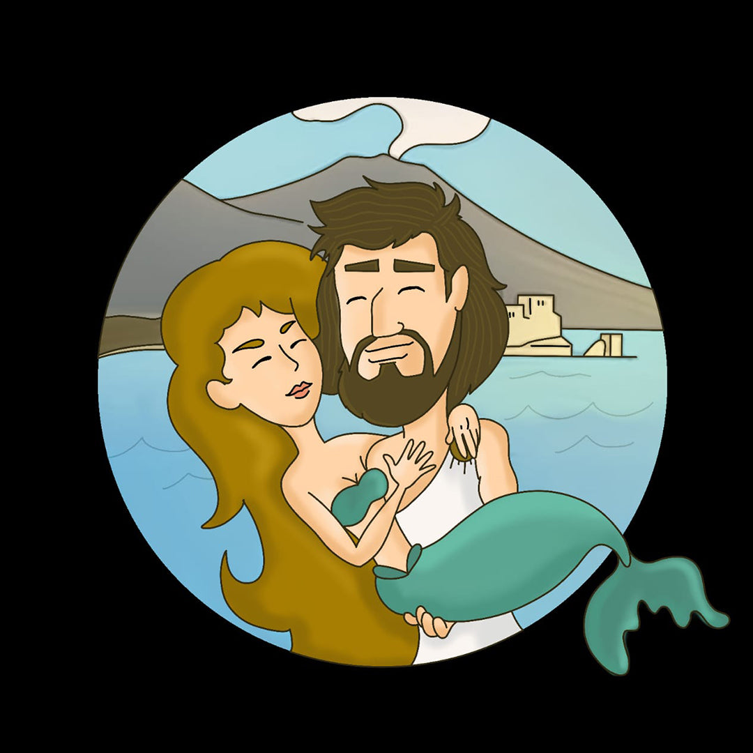 Felpa girocollo "Ulisse e Partenope"
