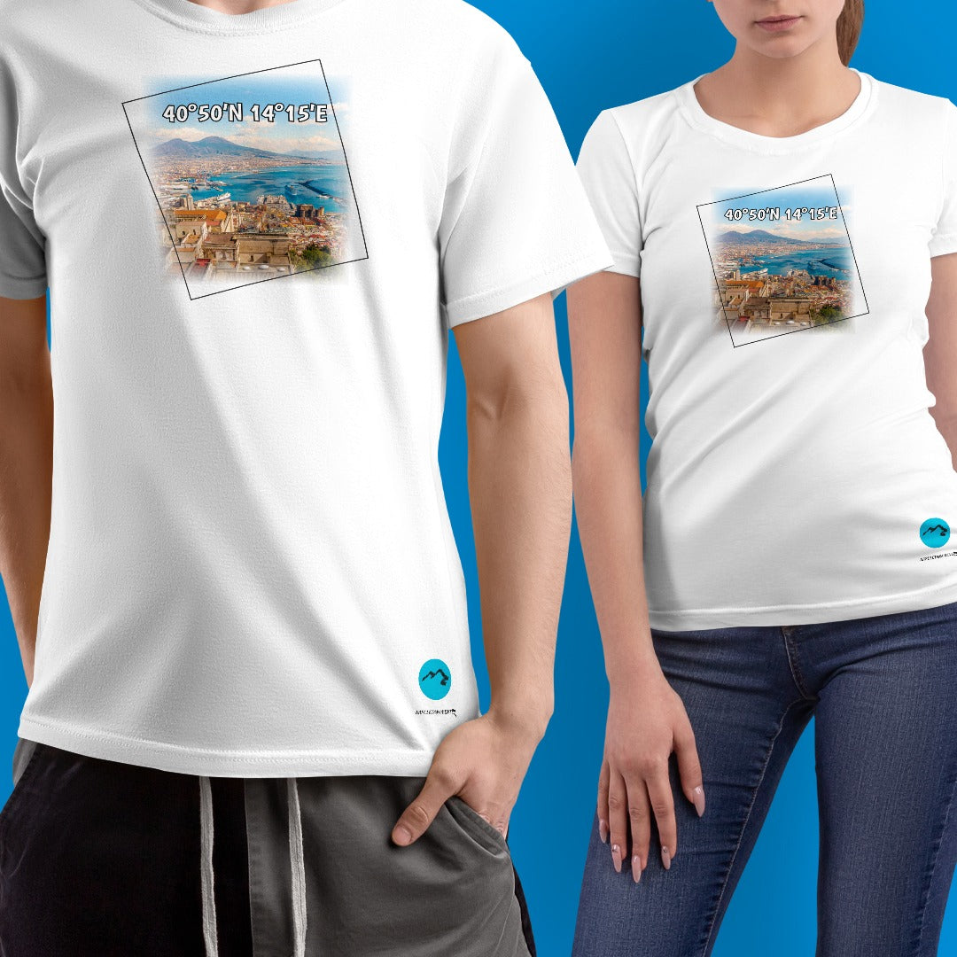 Maglia mezza manica "Le coordinate di Napoli"