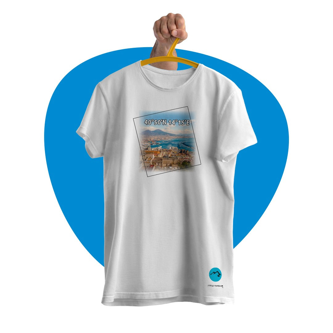 Maglia mezza manica "Le coordinate di Napoli"