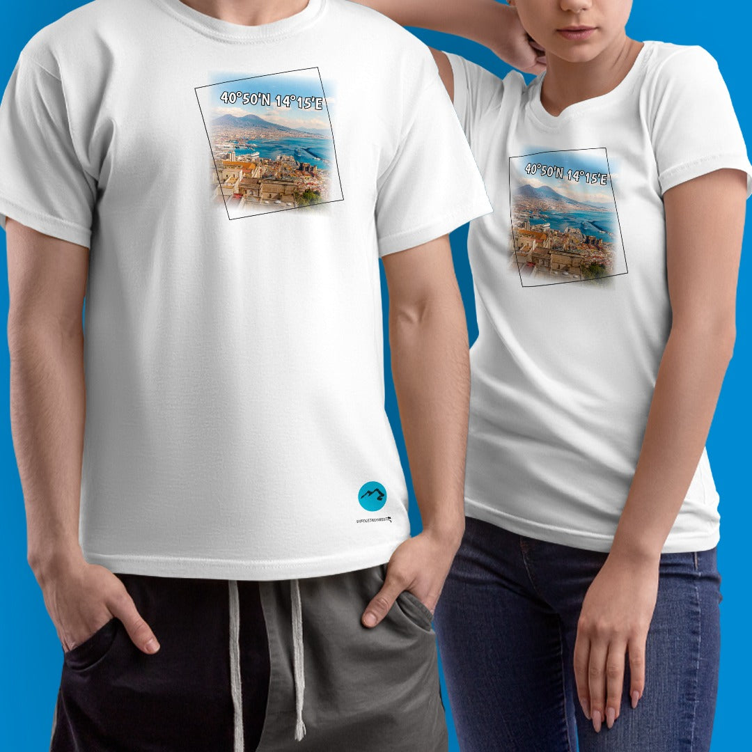 Maglia mezza manica "Le coordinate di Napoli"