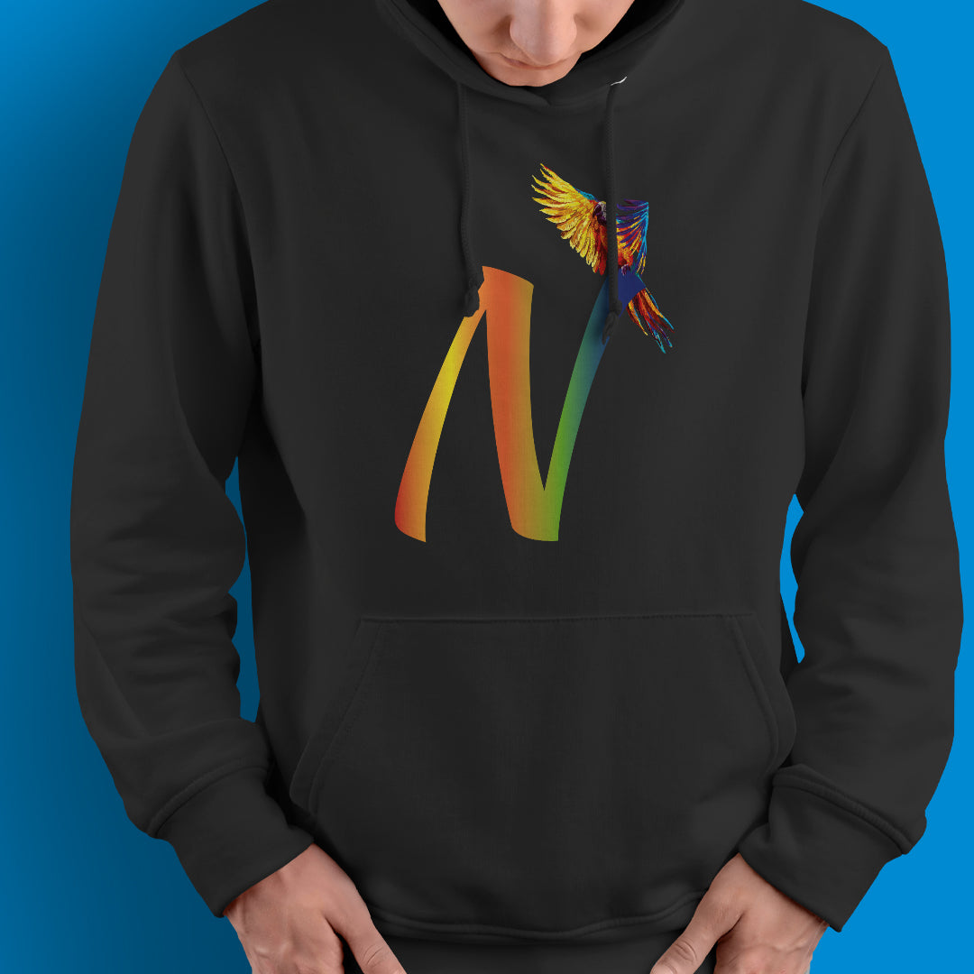 Felpa con cappuccio fantasia animalier "Ara"