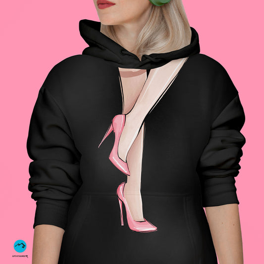 Felpa con cappuccio fitness donna "Mai senza!"