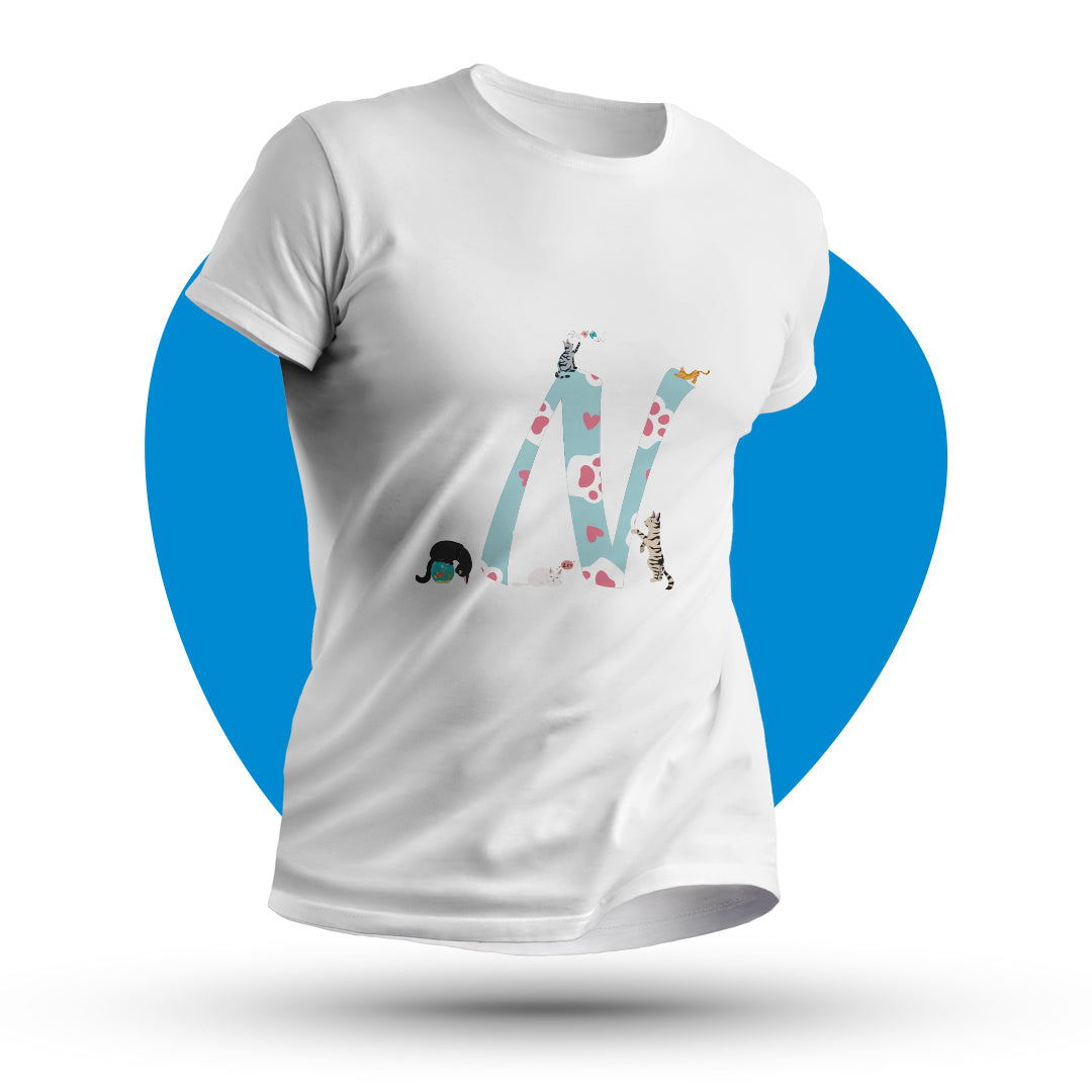Maglia mezza manica fantasia animalier "Cat"