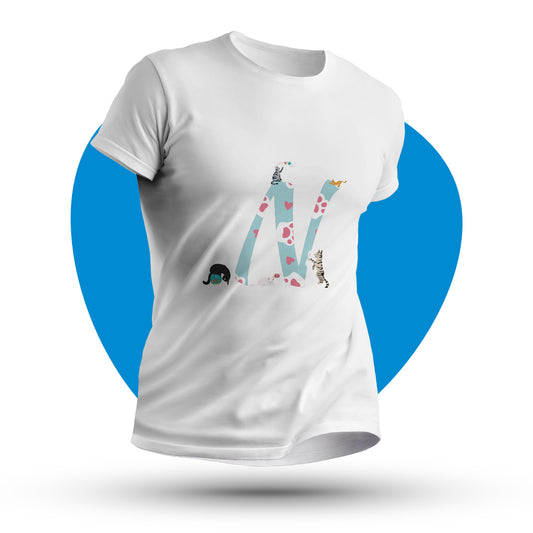 Maglia mezza manica fantasia animalier "Cat"