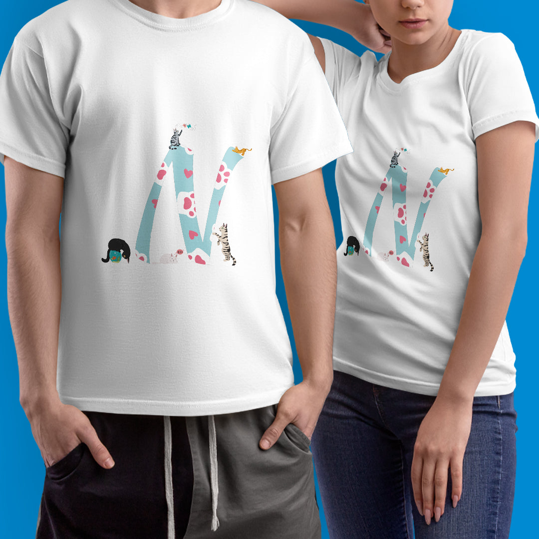 Maglia mezza manica fantasia animalier "Cat"