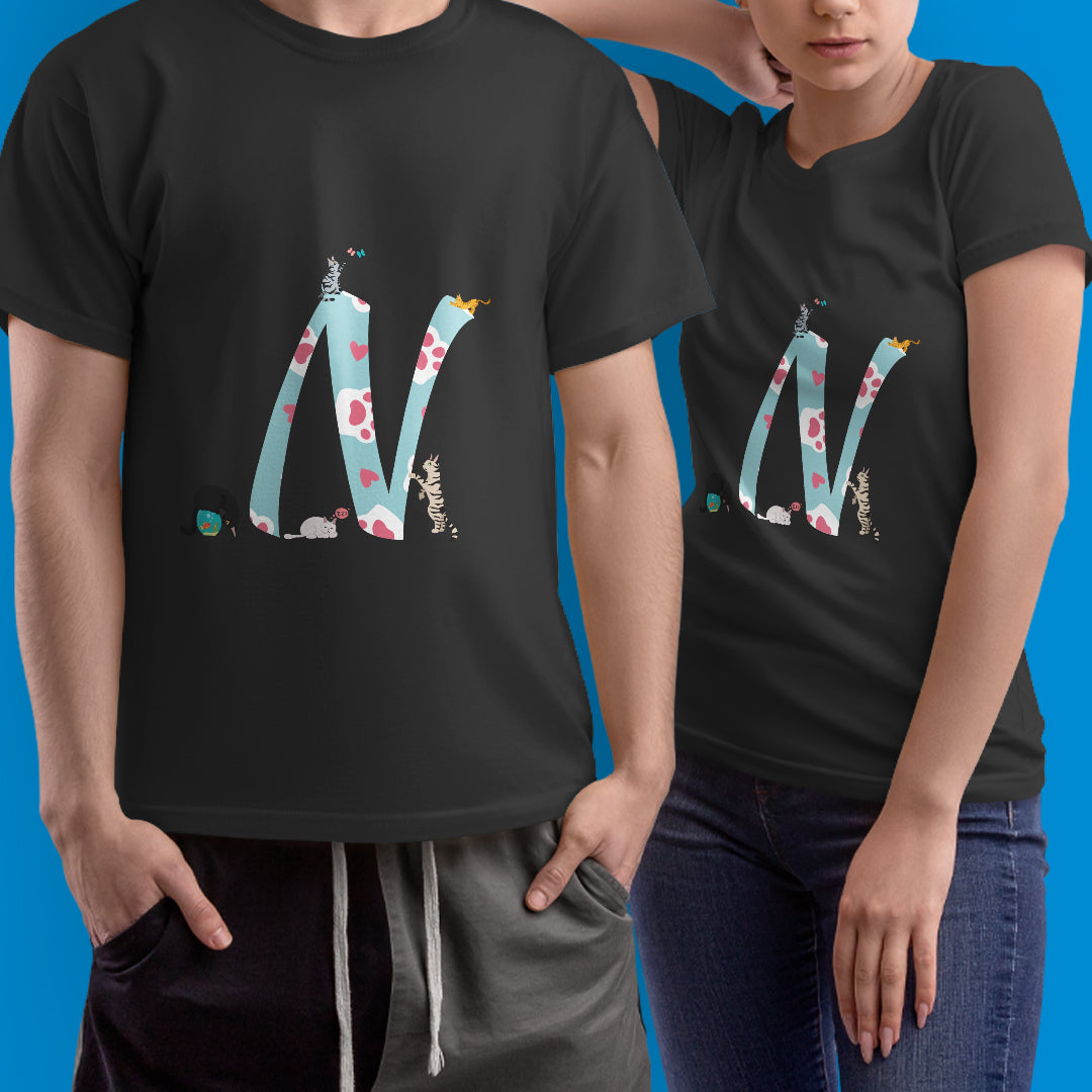 Maglia mezza manica fantasia animalier "Cat"