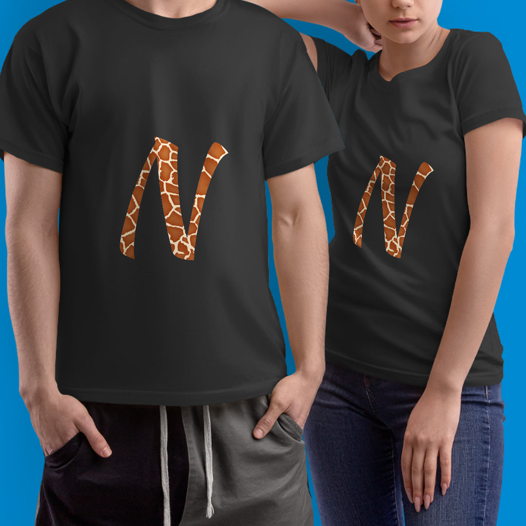 Maglia mezza manica fantasia animalier "Giraffa"