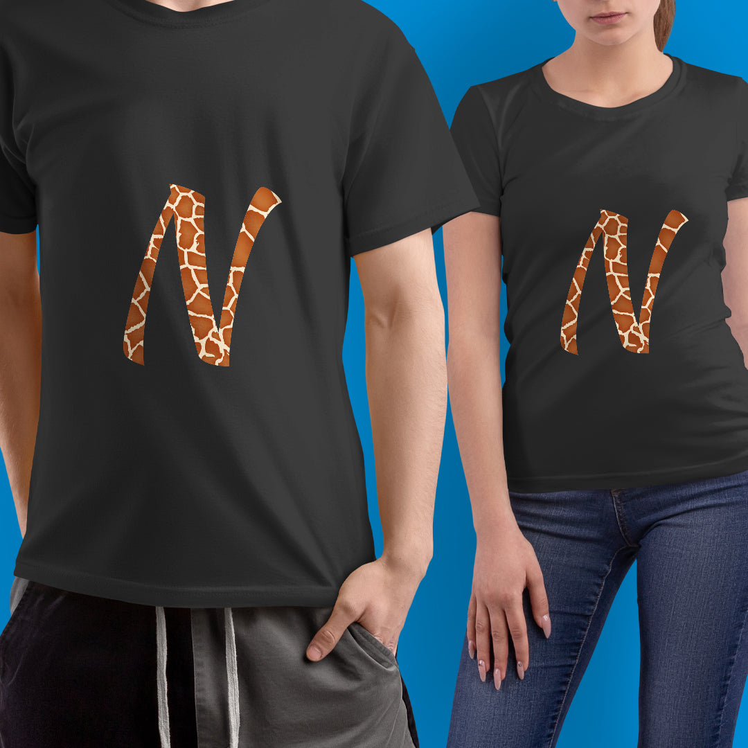 Maglia mezza manica fantasia animalier "Giraffa"