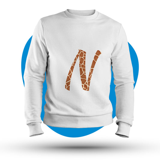 Felpa girocollo fantasia animalier "Giraffa"