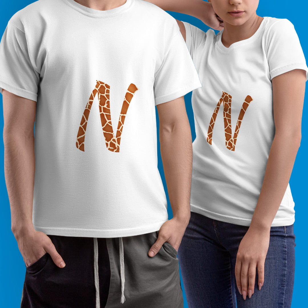 Maglia mezza manica fantasia animalier "Giraffa"