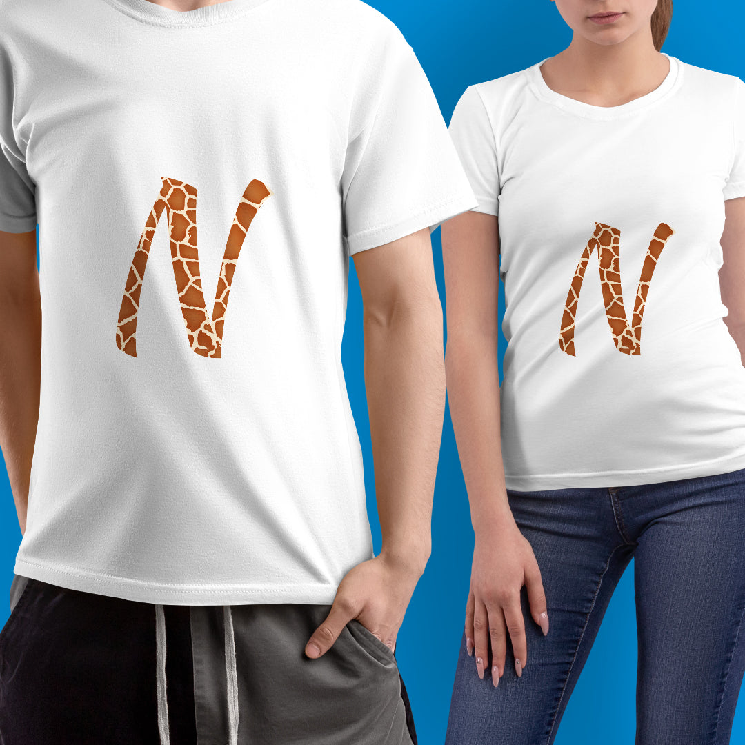 Maglia mezza manica fantasia animalier "Giraffa"