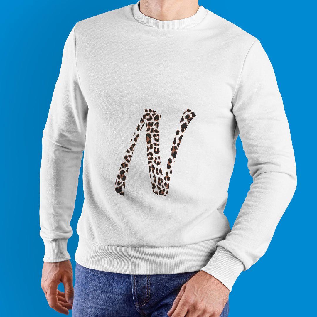 Felpa girocollo fantasia animalier "Leopardo"