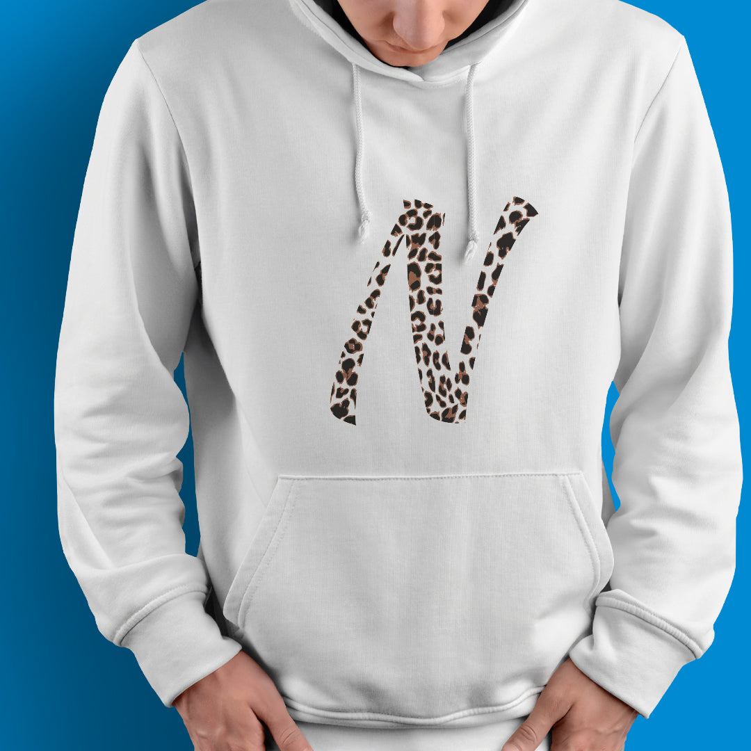 Felpa con cappuccio fantasia animalier "Leopardo"