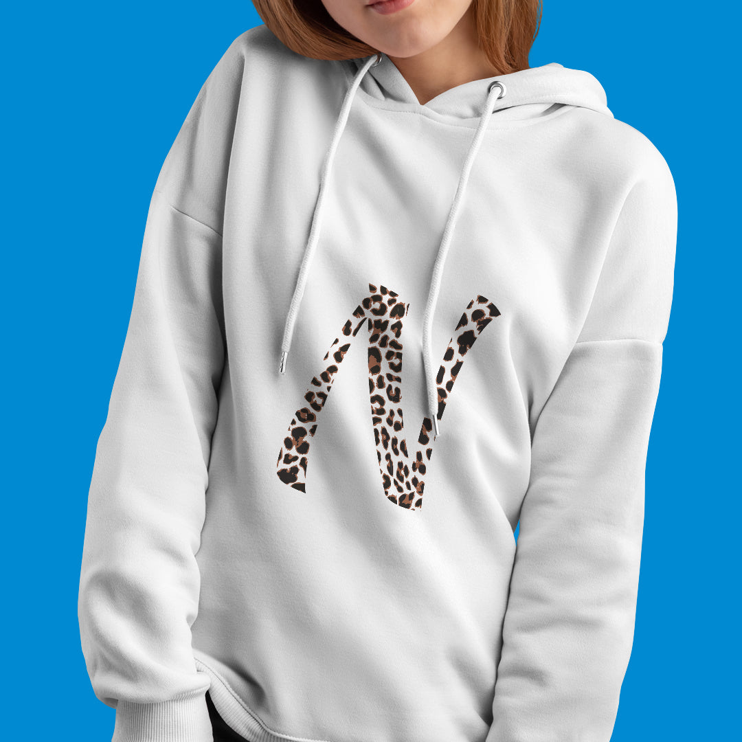 Felpa con cappuccio fantasia animalier "Leopardo"