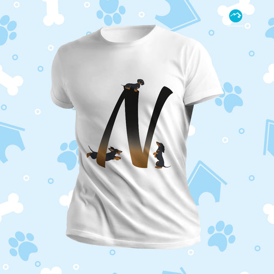 Maglia mezza manica fantasia animalier "Bassotto" dedica a Roy