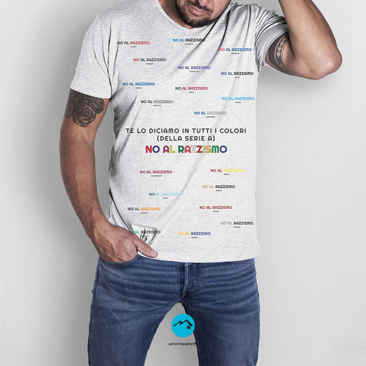Maglia mezza manica "No al razzismo"