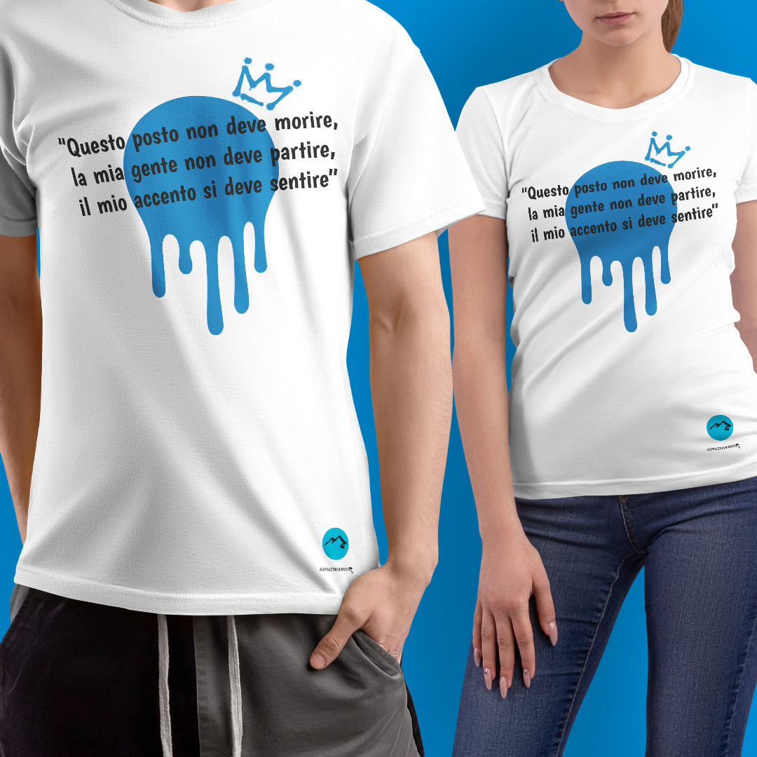 Maglia bianca mezza manica Nu juorno buono
