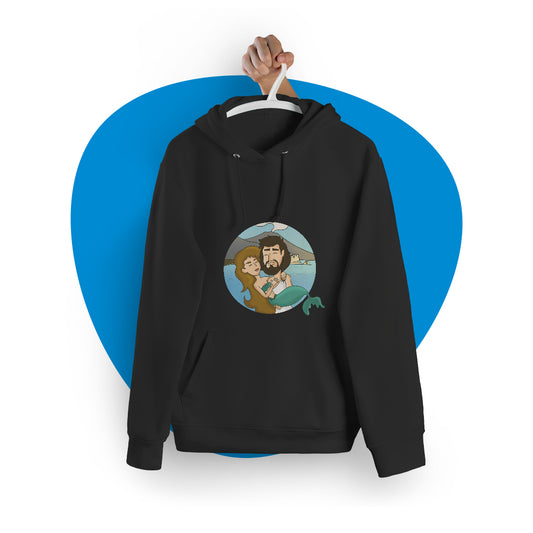 Felpa con cappuccio "Ulisse e Partenope"