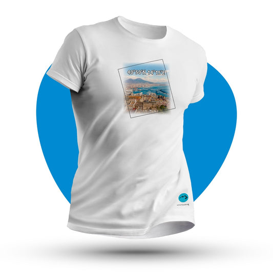 Maglia mezza manica "Le coordinate di Napoli"
