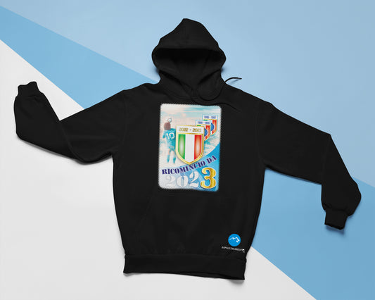 Felpa con cappuccio scudetto Napoli